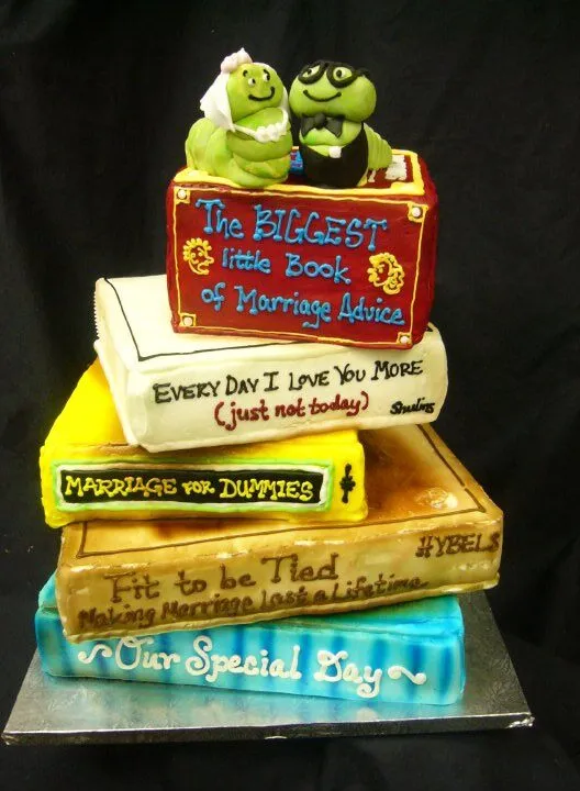 Bookworm Wedding Cake