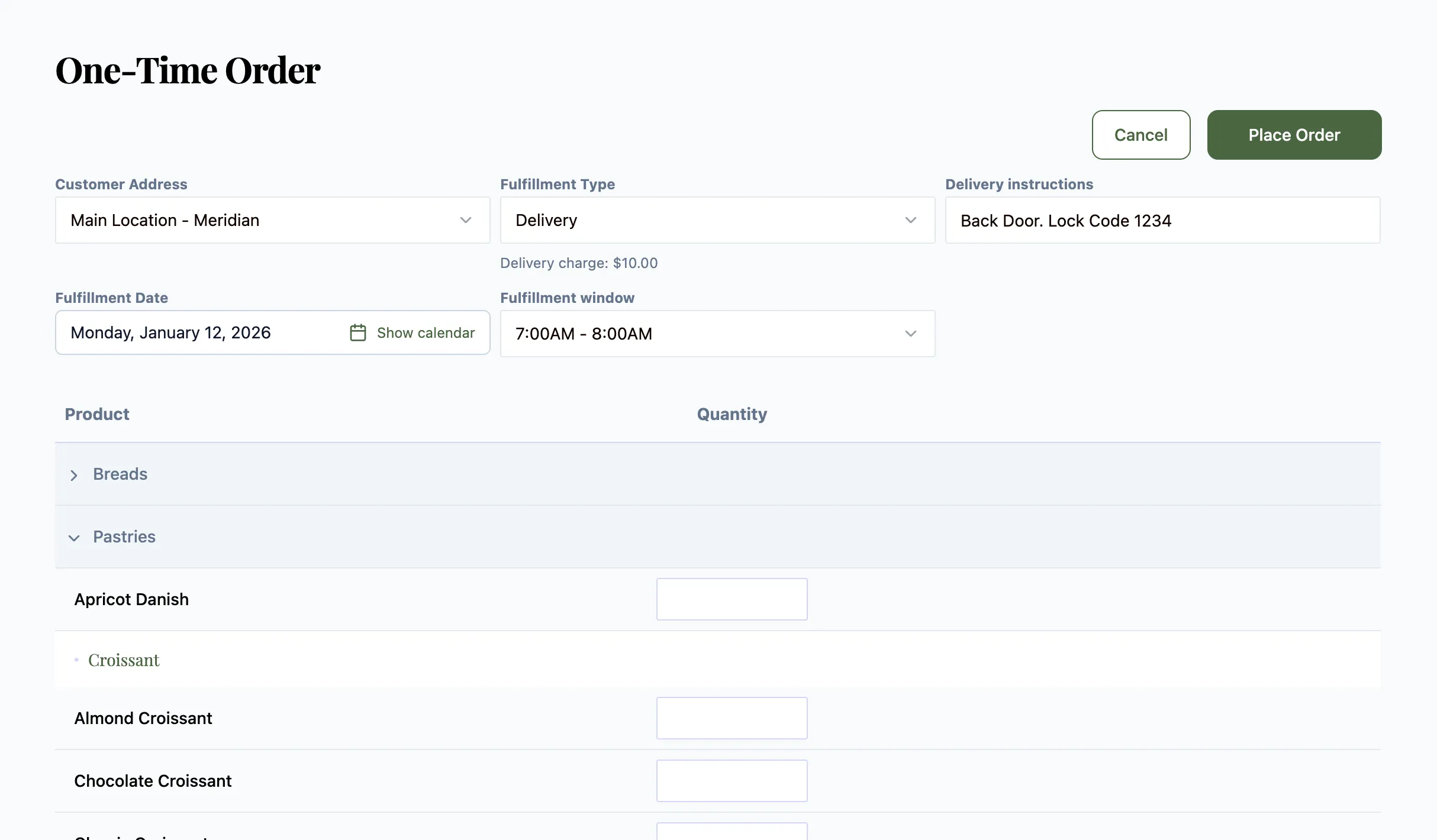 Step 1 - Order on their schedule
