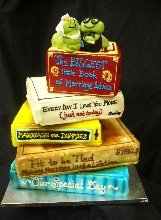 Bookworm Wedding Cake